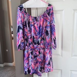 lilly pulitzer off the shoulder romper